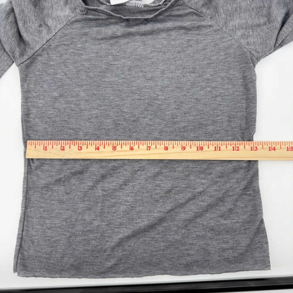 Girls Small Gray Cozy Long Sleeve Thumb‎ Hole Top NWT Soft Stretch Casual Tee
